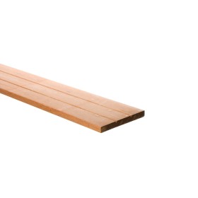 Bangkirai schuttingplank 16x145mm rondom geschaafd met V-groeven