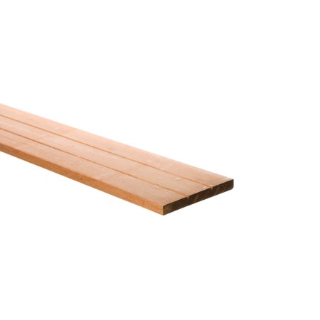 Bangkirai schuttingplank 16x145mm rondom geschaafd met V-groeven